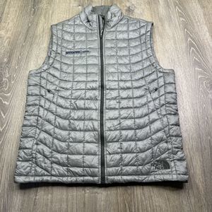 The North Face Thermoball Full Zip Quilted Vest Light Gray Men’s Size Medium